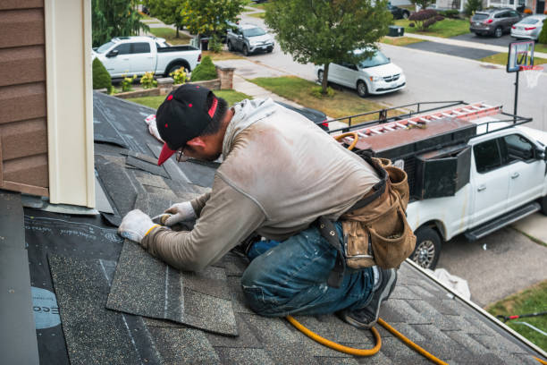 Professional Metal Roofing technician working in West Baldwin, ME